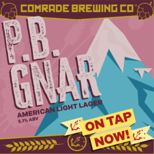 On Tap Now, PB Gnar American Light Lager 5.1% ABV