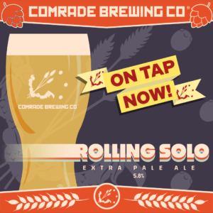 On Tap Now, Rolling Solo Extra Pale Ale, 5.8% ABV